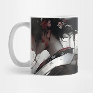 Lonely Japanese Geisha Art Print Mug